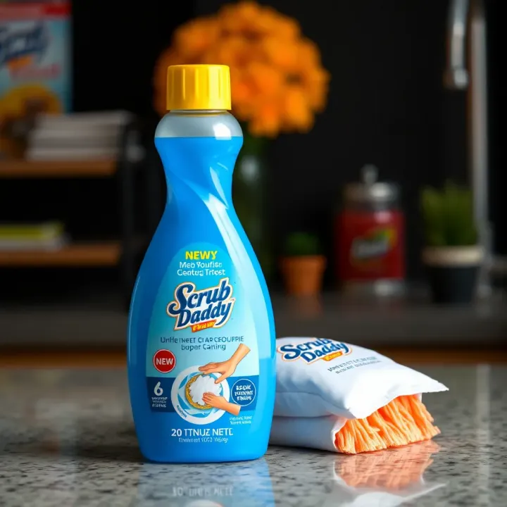 Scrub Daddy cleaning product with brand logo prominently displayed