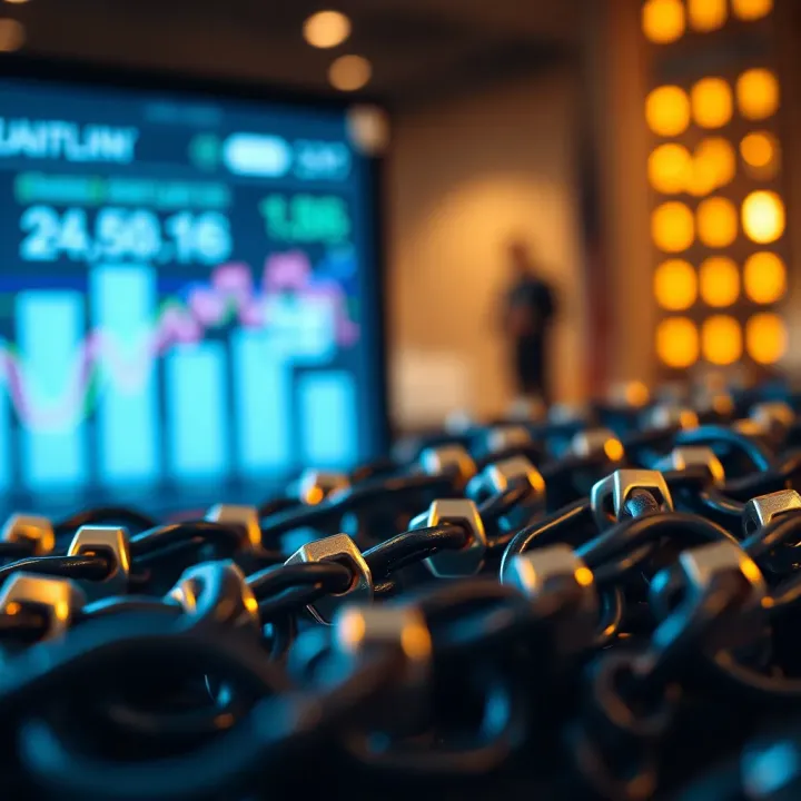Visual representation of blockchain technology integration influencing Chainlink's market value