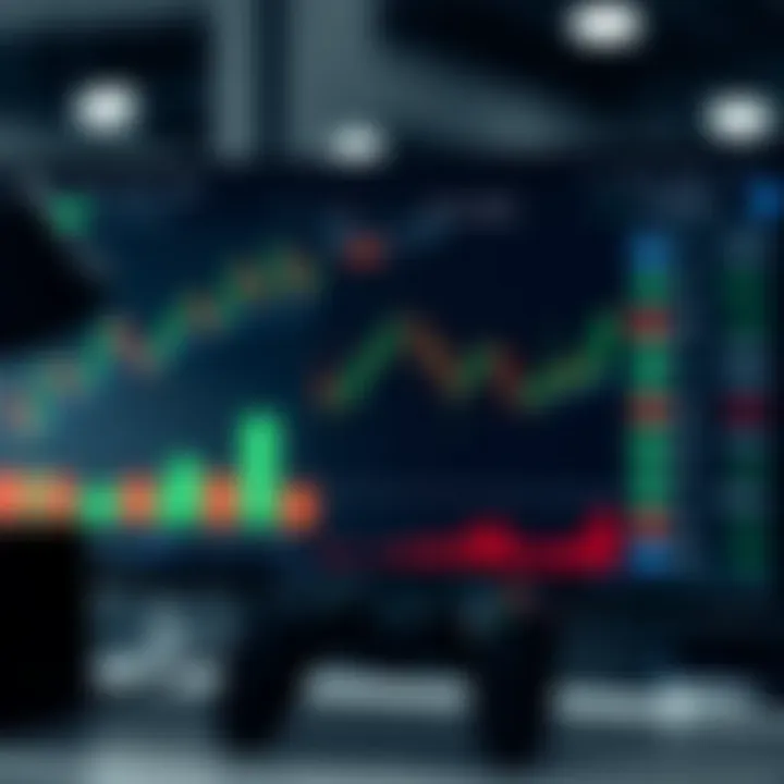 Automated Trading Interface Displaying Algorithm Settings Digital interface showcasing automated trading charts and algorithm settings for investment strategies