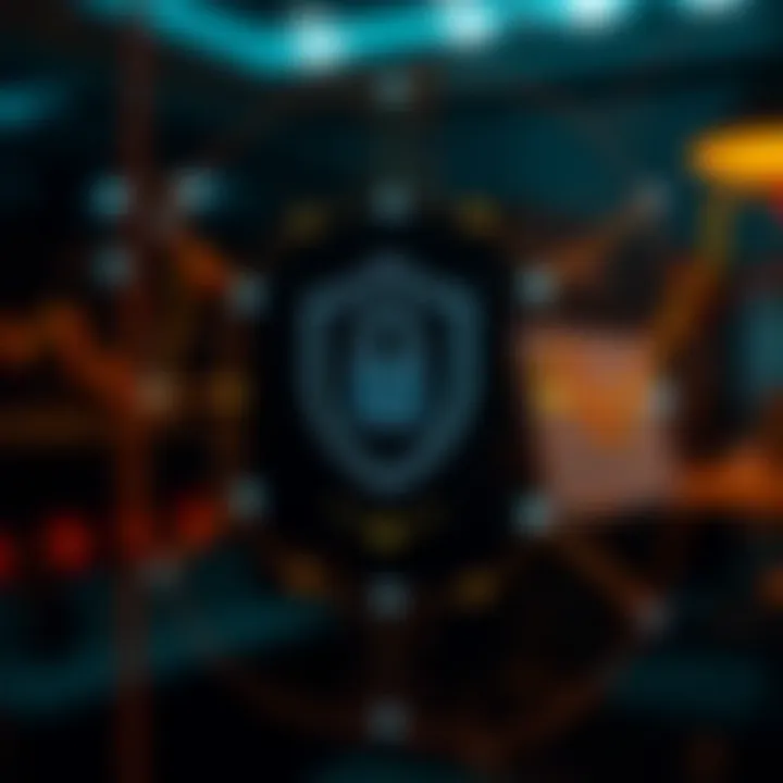 Secure Access and Account Safety Visualization Graphic illustrating secure login with a shield icon representing protection of user account data