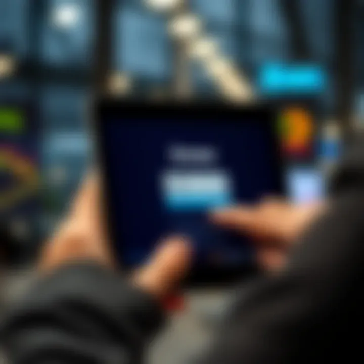User accessing the Exness Personal Area login screen on a digital device