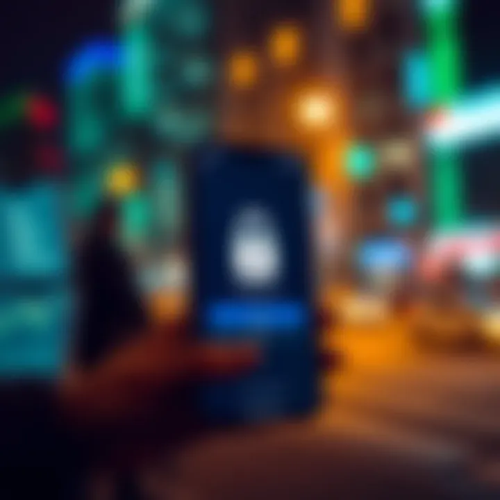 Secure login screen of the FBK Markets app highlighting security features for South African traders