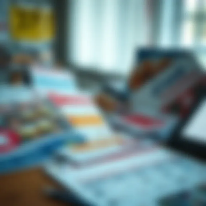 A collection of diverse South African competition entry forms and promotional flyers displayed on a table