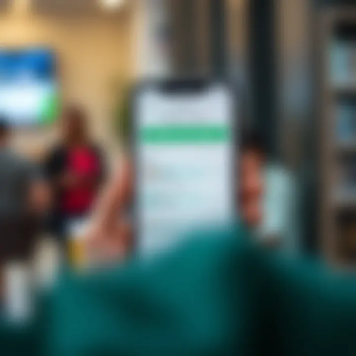 Mobile phone screen displaying the FNB eWallet app interface with options for withdrawing cash