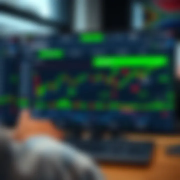 Screenshot showing the IQ Option trading platform interface with various financial instruments and charts