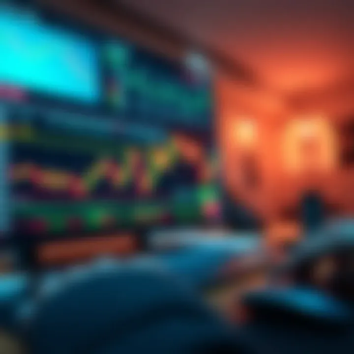 Secure online trading platform interface with charts and graphs