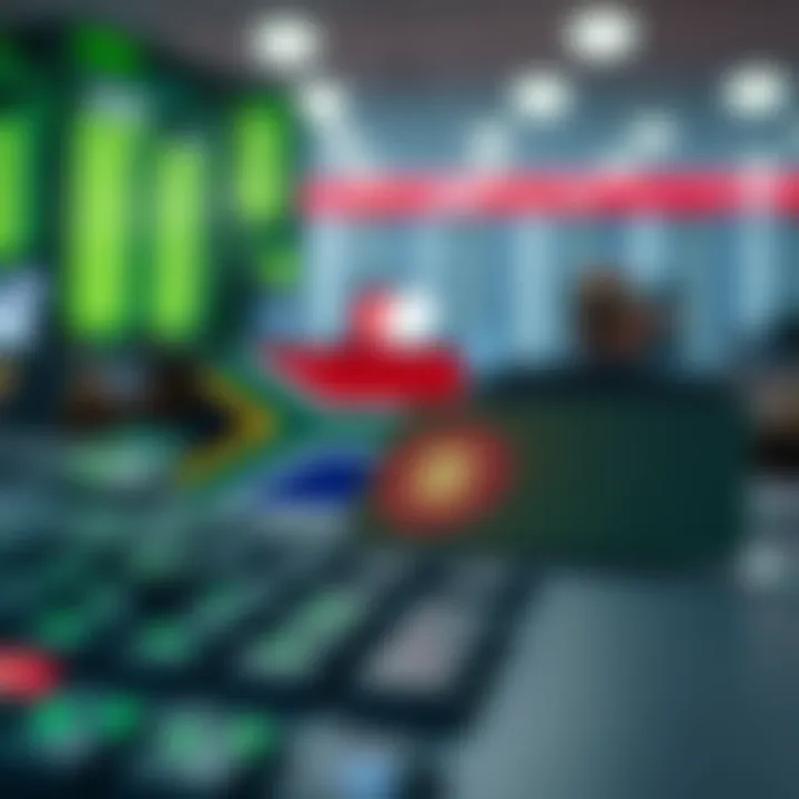 Illustration of secure payment methods including local currency options accessible for South African traders