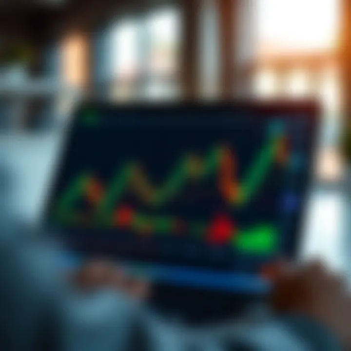 Graph depicting market trends and trading performance analysis on OlympTrade platform