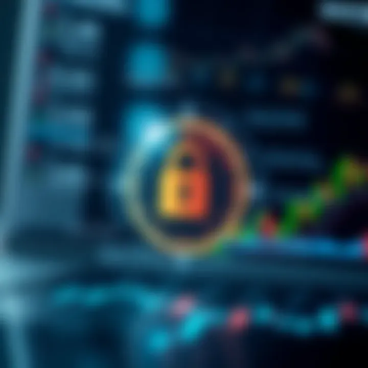 Illustration showing regulatory compliance and security measures for online trading platforms