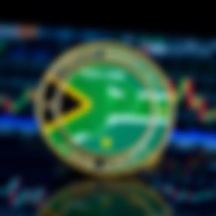 Illustration of Pepe Coin symbol with South African flag elements and market indicators