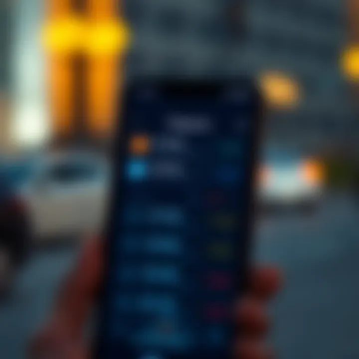Smartphone screen showing Telegram app interface with forex signal notifications and currency exchange rates