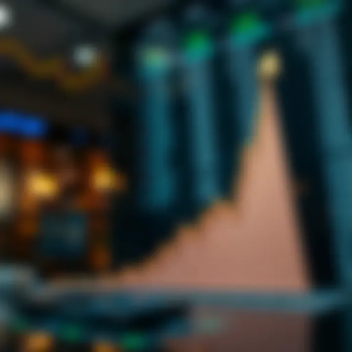 Graph showing upward trend of financial growth in trading