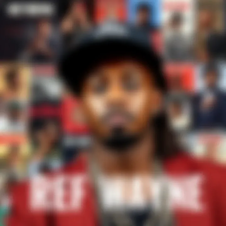 Collage of Ref Wayne's album covers and music collaborations representing his career highlights