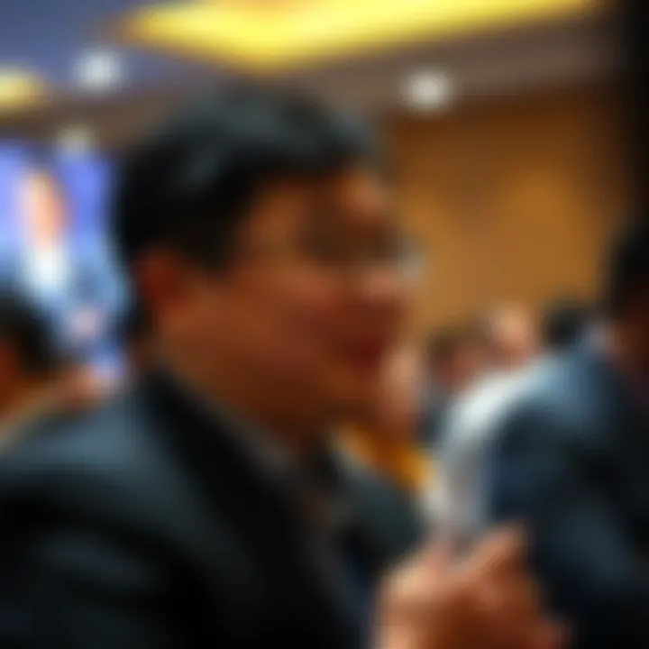 Portrait of Samson Mow at a cryptocurrency conference speaking on blockchain innovation