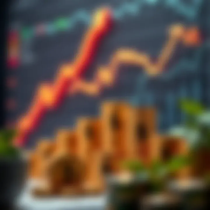 Dynamic financial graph symbolizing growth and financial milestones