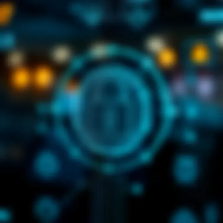 Visual representation of secure account access with lock symbol and digital security icons