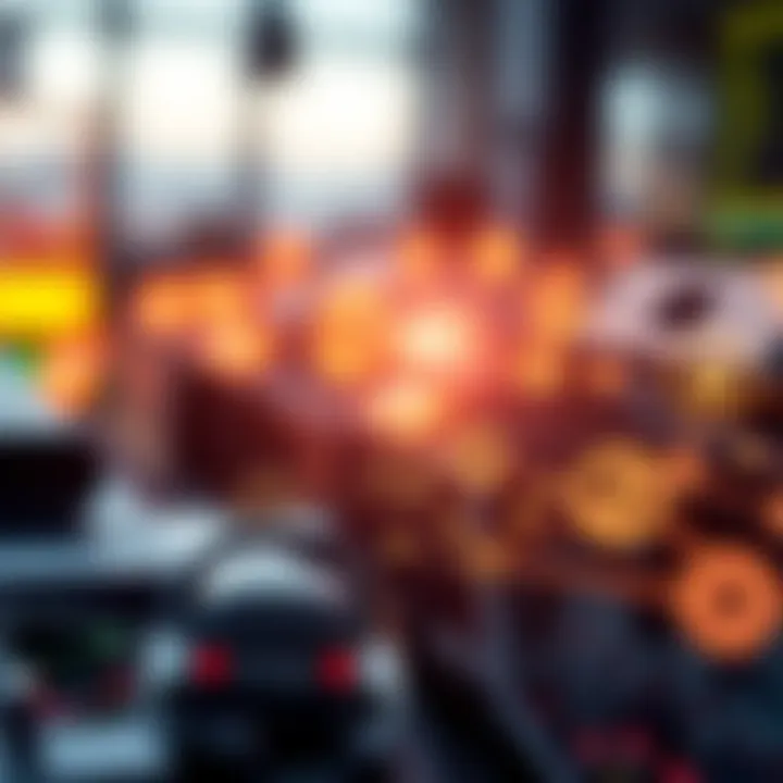 Conceptual illustration of data-driven trading strategies with interconnected technology icons