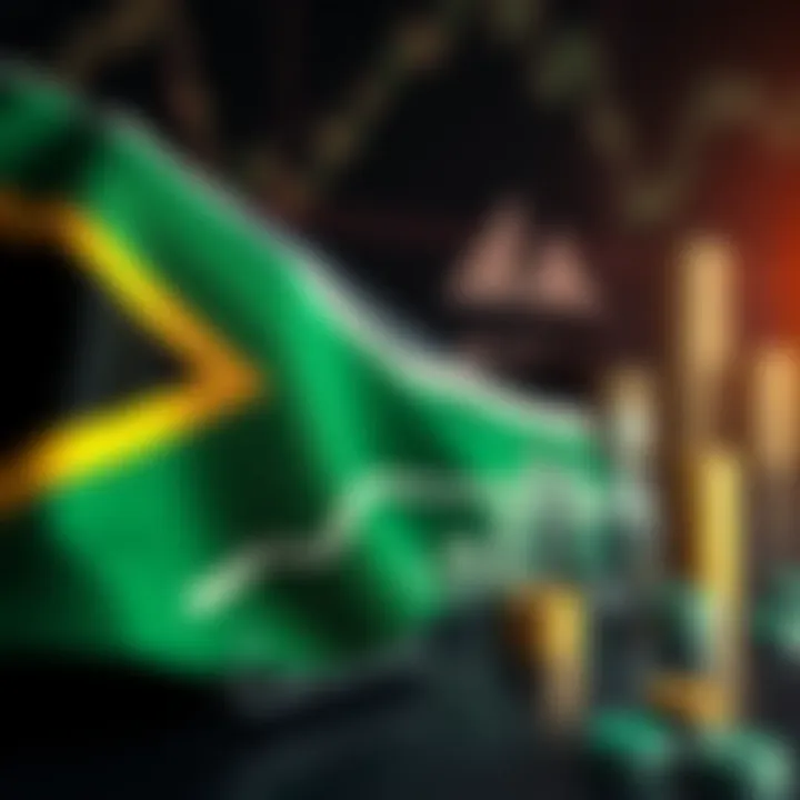 South African Investment and Regulatory Environment Illustration of a South African flag with financial symbols representing investment and regulation