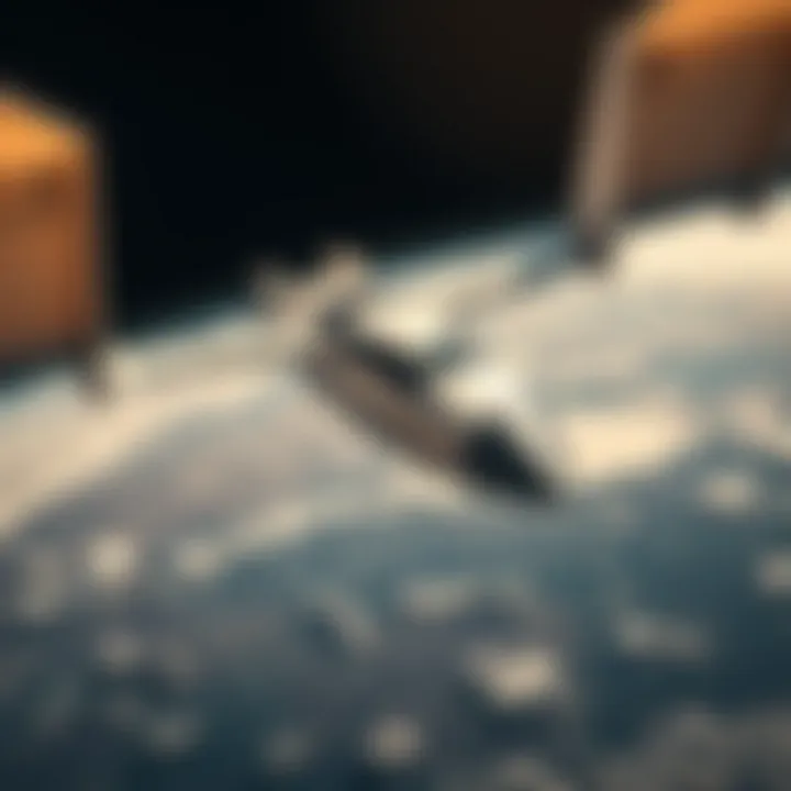 Close view of SpaceX Dragon spacecraft orbiting Earth with South African terrain visible