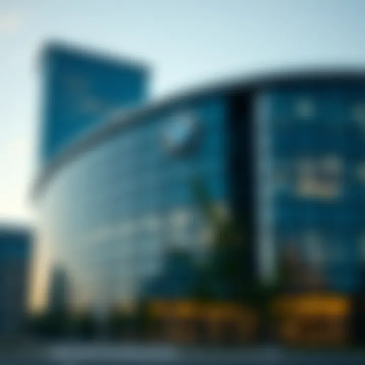 Modern BMW headquarters building with sleek glass architecture symbolizing corporate strength