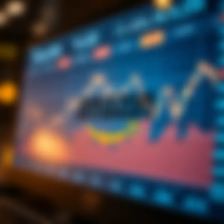 Graph showing Amazon stock price trends and market fluctuations