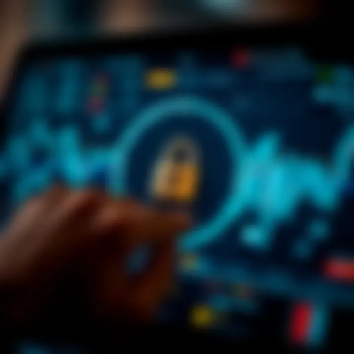 Illustration of secure login process and encryption symbols reflecting account security for South African traders