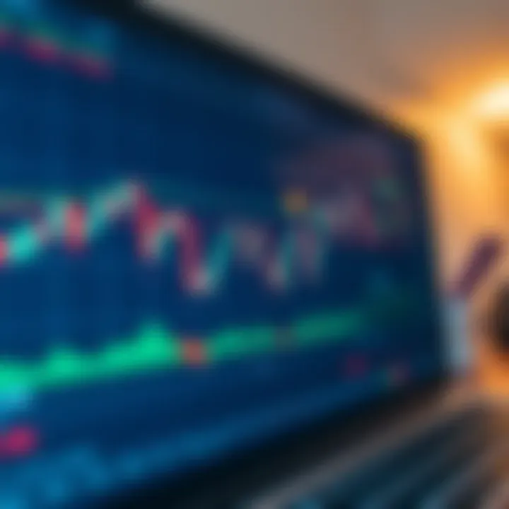 TradingView chart displaying candlestick patterns and technical indicators for binary trading analysis