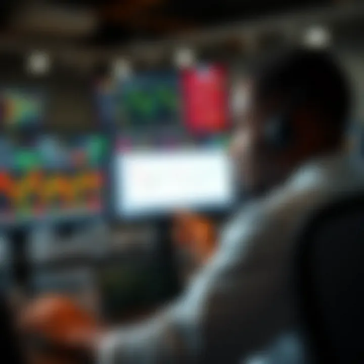 Forex Trading Analysis for South African Market Participants South African trader analyzing forex charts and currency pairs on multiple screens