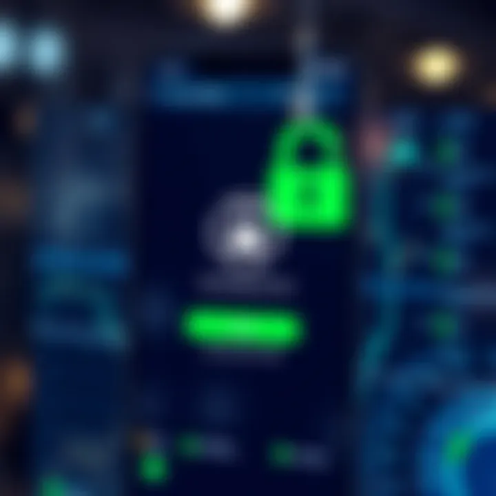Secure login screen of the IQ trading app emphasizing account safety and user authentication