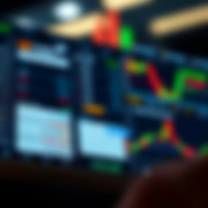 User interface displaying various trading options and real-time market data on the IQ trading app