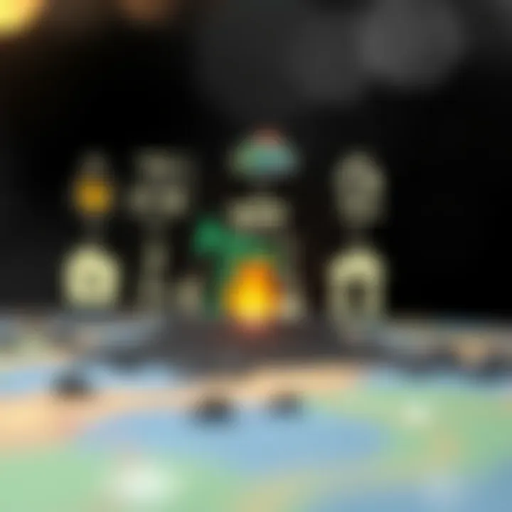 Conceptual illustration of oil industry impact on South African economy with symbols for taxation and environmental concerns