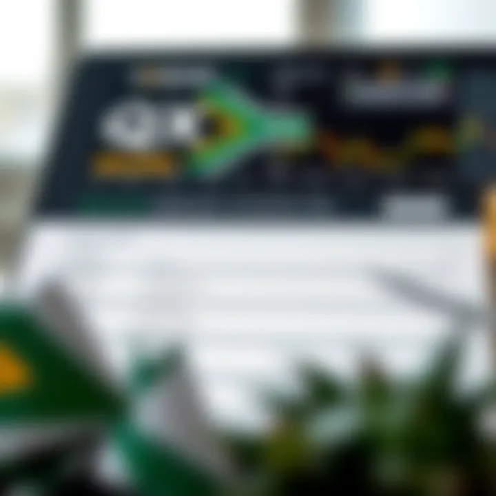 Graphic representation of regulatory compliance and account types offered by QXBroker