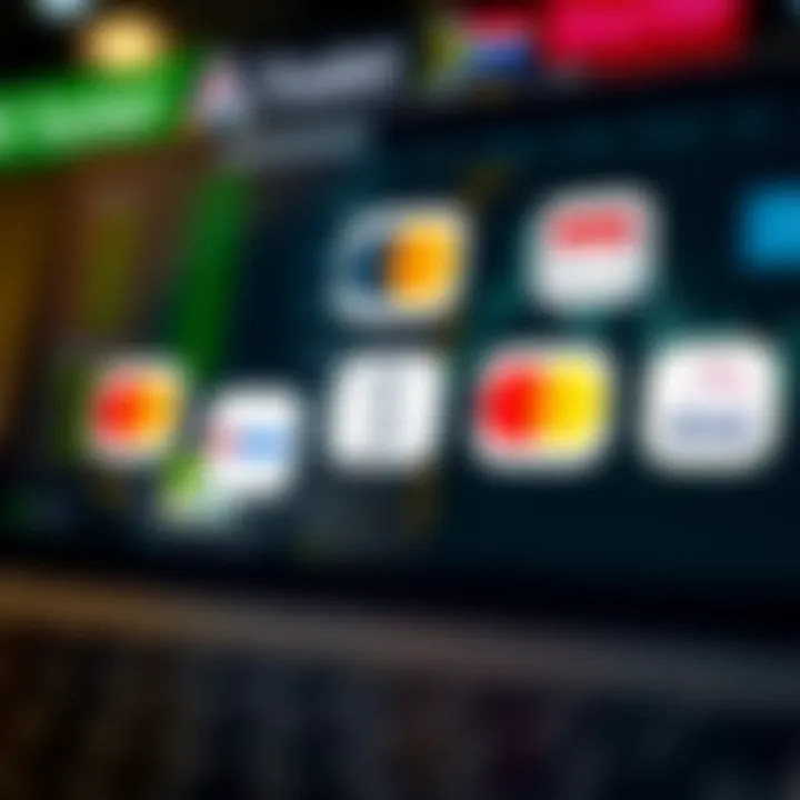 Illustration of various payment method icons to deposit funds securely on a trading account