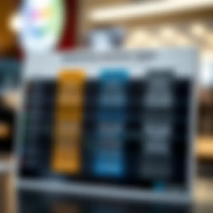 Comparison chart illustrating key features of different RoboForex account types including spreads, leverage, and minimum deposits