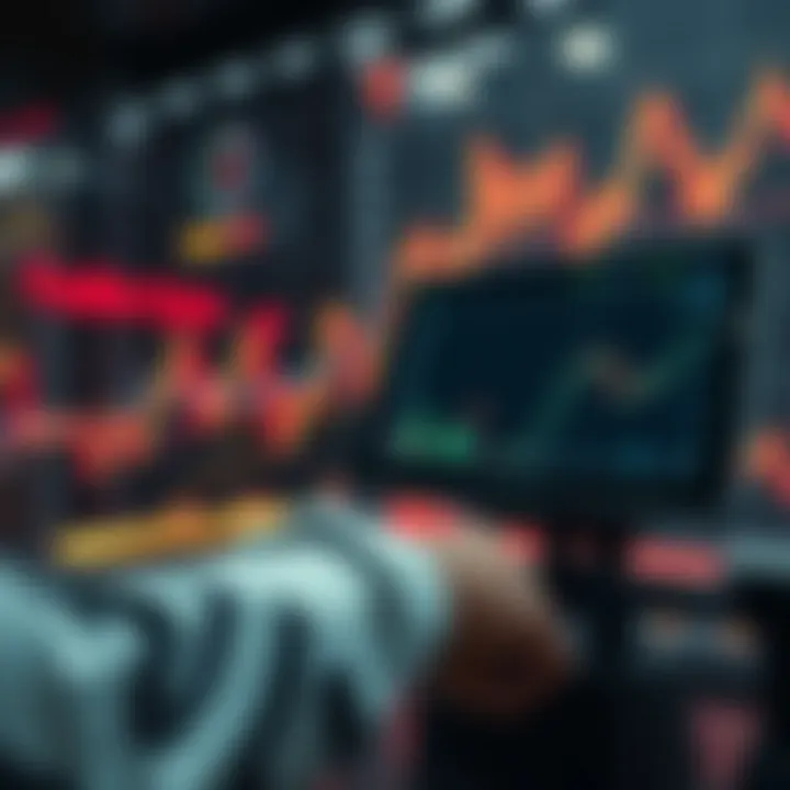 Graph displaying automated trading algorithm performance over time in financial market