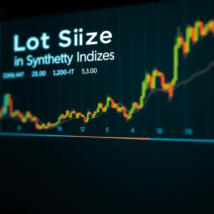 Visual guide showing calculation methods for lot sizes in synthetic indices trading