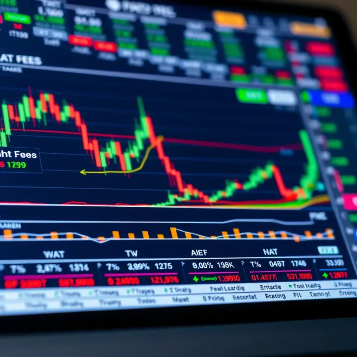 Chart displaying calculation of overnight fees and interest rate differentials in forex trading