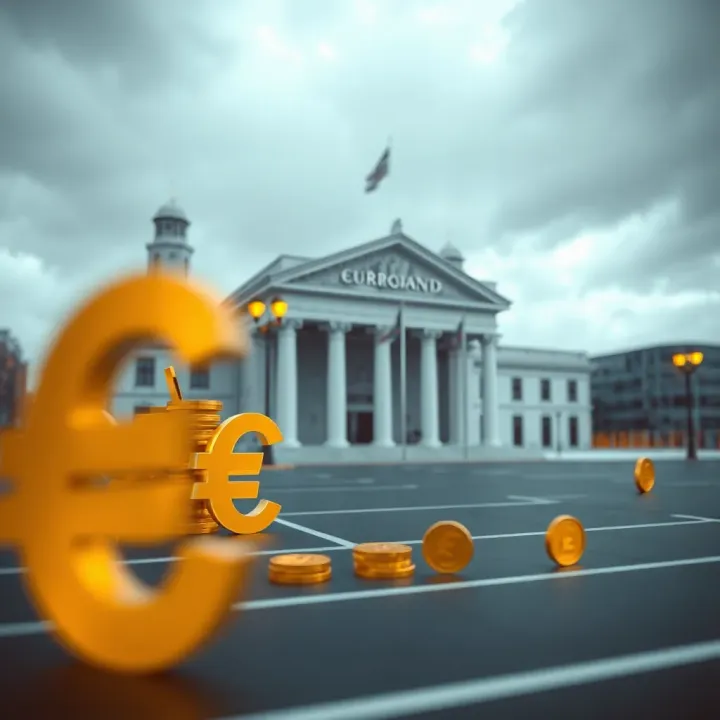 Illustration of central bank buildings with currency symbols highlighting their role in exchange rate movement