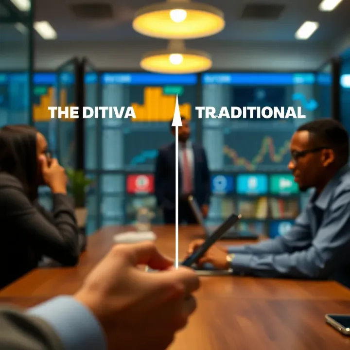 Comparison of Peer-to-Peer Trading and Traditional Methods in South Africa Illustration showing comparison between peer-to-peer trading and traditional exchange methods