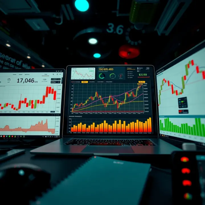 Illustration of various financial tools and charts representing risk management strategies