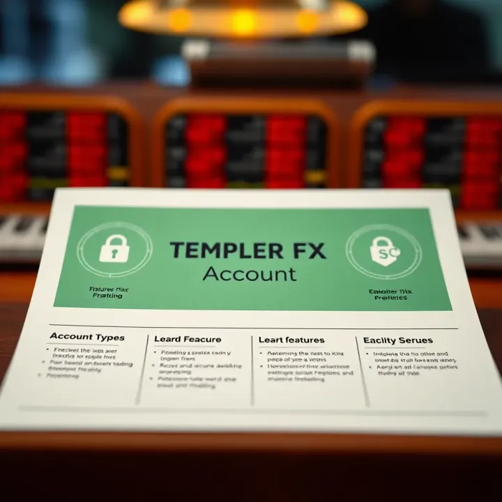 Templer FX Account Options and Security Features Diagram showing Templer FX account types and security features for secure and flexible trading