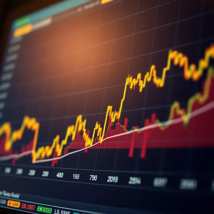 Graph depicting fluctuations in EUR/USD exchange rate influenced by economic indicators
