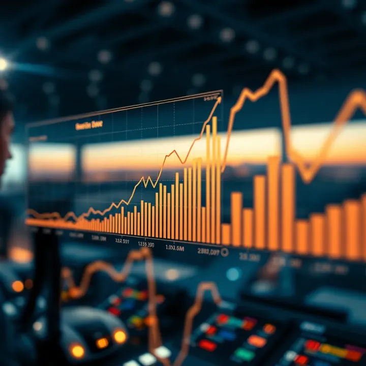 Graphical representation of economic growth influenced by trading activities in South Africa