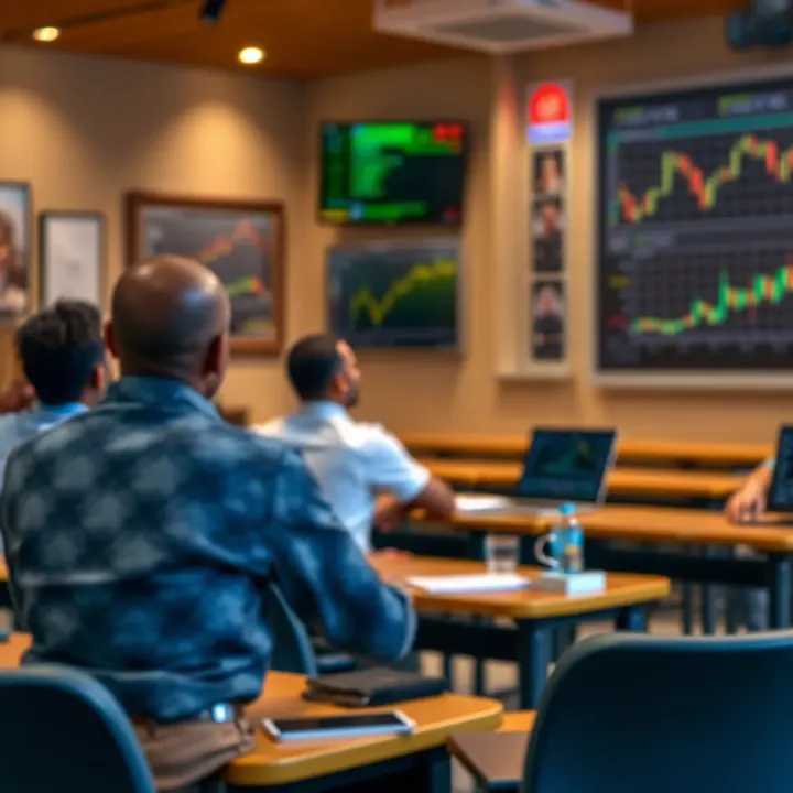 Illustration of online and classroom-based forex trading courses available in South Africa