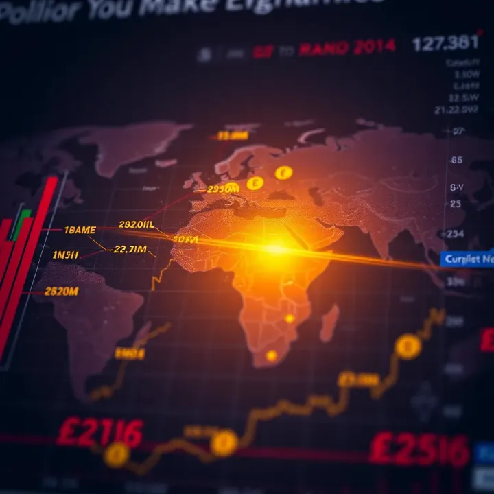 Geopolitical Influences on Currency Market Dynamics World map highlighting geopolitical hotspots affecting currency markets with currency symbols overlay