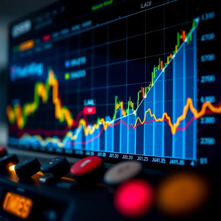 Graph showing upward forex trading trends in South Africa's financial market
