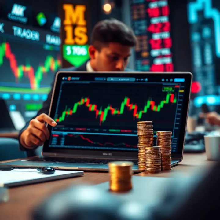 Conceptual visualization of risk management techniques in financial trading