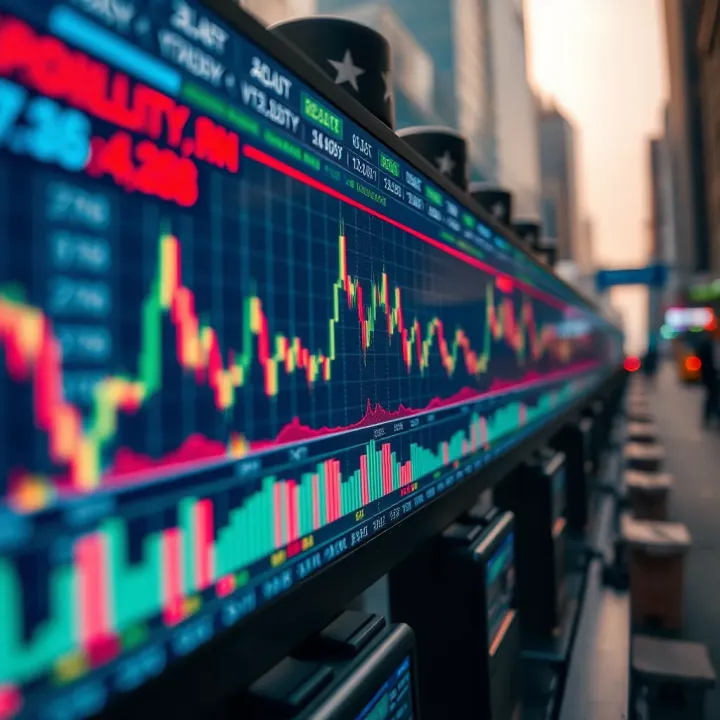 Chart displaying high forex market volatility during New York session