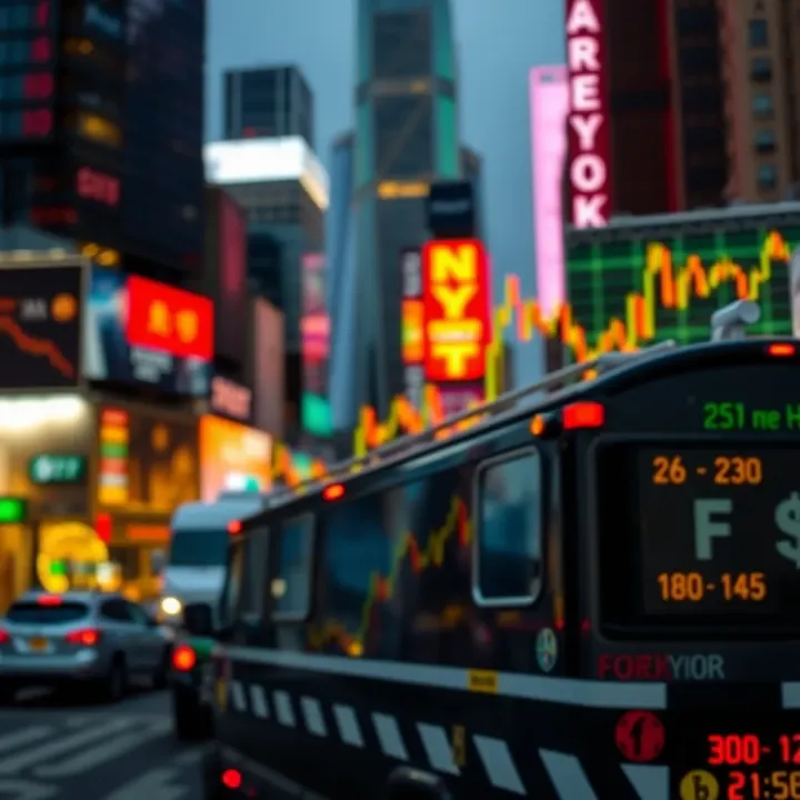 Visual representation of key currency pairs influenced by New York trading hours