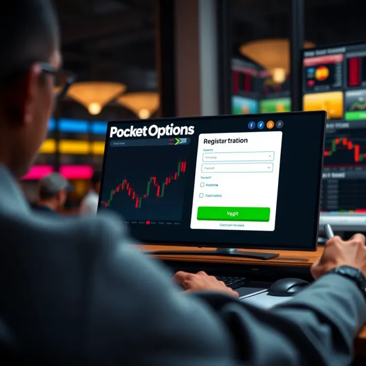 Overview of Pocket Options registration screen highlighting the user interface designed for easy account setup in South Africa